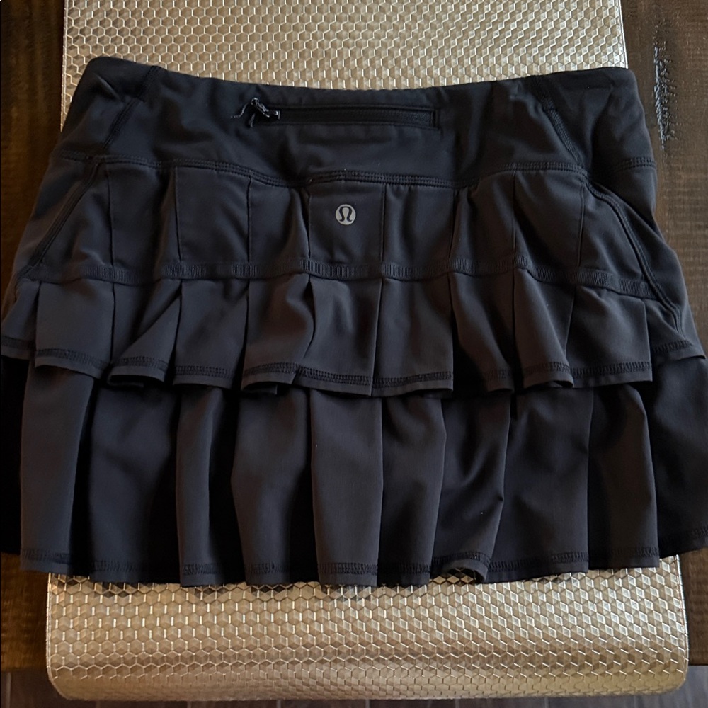lululemon athletica Black Tiered Ruffle Skirt